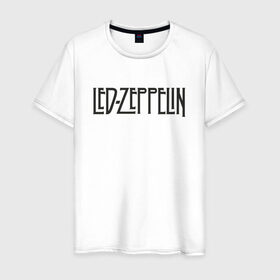 Мужская футболка хлопок с принтом Led Zeppelin в Белгороде, 100% хлопок | прямой крой, круглый вырез горловины, длина до линии бедер, слегка спущенное плечо. | blues rock | heavy | led zeppelin | progressive hard rock