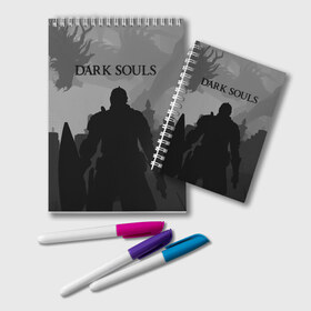 Блокнот с принтом Dark Souls в Белгороде, 100% бумага | 48 листов, плотность листов — 60 г/м2, плотность картонной обложки — 250 г/м2. Листы скреплены удобной пружинной спиралью. Цвет линий — светло-серый
 | Тематика изображения на принте: dark souls | games | praise the sun | игры | компьютерные игры | рыцарь | тёмные души