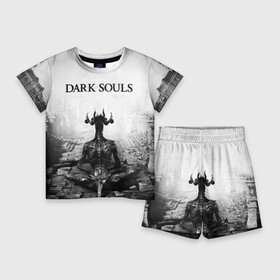 Детский костюм с шортами 3D с принтом Dark Souls в Белгороде,  |  | Тематика изображения на принте: dark souls | games | praise the sun | игры | компьютерные игры | рыцарь | тёмные души