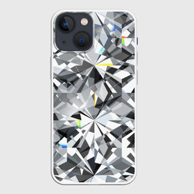 Чехол для iPhone 13 mini с принтом Бриллиантовое мерцание в Белгороде,  |  | diamond | facets | glitter | highlights | precious | shimmer | sto | абстракция | блеск | блики | бриллиантовое | геометрический | грани | графика | драгоценный | иллюстрация | искусство | камень | картинка | мерцание | мода