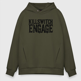 Мужское худи Oversize хлопок с принтом Killswitch Engage в Белгороде, френч-терри — 70% хлопок, 30% полиэстер. Мягкий теплый начес внутри —100% хлопок | боковые карманы, эластичные манжеты и нижняя кромка, капюшон на магнитной кнопке | killswitch engage | melodic metalcore