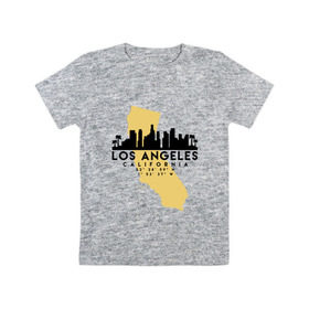 Детская футболка хлопок с принтом Лос-Анджелес - США в Белгороде, 100% хлопок | круглый вырез горловины, полуприлегающий силуэт, длина до линии бедер | 