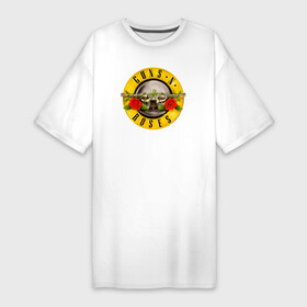 Платье-футболка хлопок с принтом Guns N Roses в Белгороде,  |  | guns n roses | hard rock