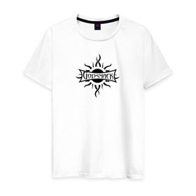 Мужская футболка хлопок с принтом Godsmack в Белгороде, 100% хлопок | прямой крой, круглый вырез горловины, длина до линии бедер, слегка спущенное плечо. | alternative | godsmack | hard rock