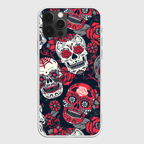 Чехол для iPhone 12 Pro Max с принтом Мексиканские черепа в Белгороде, Силикон |  | графика | день мертвых | знак | иллюстрация | искусство | картинка | мексика | мексиканские | мода | национальный | орнамент | паутина | поминки | праздник | рисунок | розы | ромашки | символ | стиль