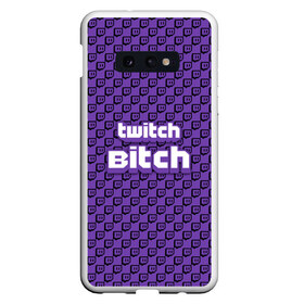 Чехол для Samsung S10E силиконовый с принтом Twitch Bitch в Белгороде, Силикон | Область печати: задняя сторона чехла, без боковых панелей | Тематика изображения на принте: blog | cybersport | game | platform | player | service | stream | streamer | streaming | twitch | video | блоггер | игра | игрок | киберспорт | платформа | сервис | стрим | стример | твич