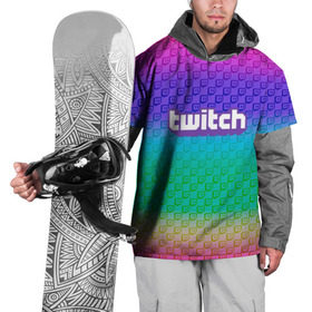 Накидка на куртку 3D с принтом Rainbow Twitch в Белгороде, 100% полиэстер |  | blog | cybersport | game | platform | player | service | stream | streamer | streaming | twitch | video | блоггер | игра | игрок | киберспорт | платформа | сервис | стрим | стример | твич
