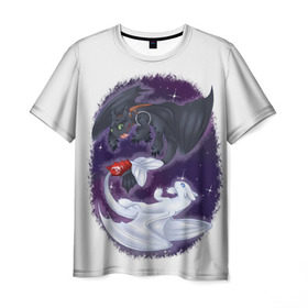 Мужская футболка 3D с принтом Как приручить дракона в Белгороде, 100% полиэфир | прямой крой, круглый вырез горловины, длина до линии бедер | дракон | как приручить дракона | мультфильм