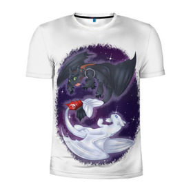 Мужская футболка 3D спортивная с принтом Как приручить дракона в Белгороде, 100% полиэстер с улучшенными характеристиками | приталенный силуэт, круглая горловина, широкие плечи, сужается к линии бедра | дракон | как приручить дракона | мультфильм