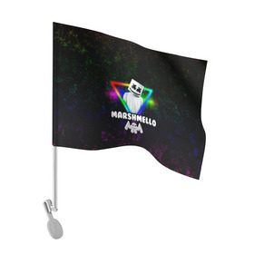 Флаг для автомобиля с принтом Marshmello в Белгороде, 100% полиэстер | Размер: 30*21 см | christopher | comstock | dj | dotcom | friends | marshmallow | marshmello | usa | диджей | друзья | комсток | крис | маршмэллоу | продюсер | сша