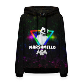 Женская толстовка 3D с принтом Marshmello в Белгороде, 100% полиэстер  | двухслойный капюшон со шнурком для регулировки, мягкие манжеты на рукавах и по низу толстовки, спереди карман-кенгуру с мягким внутренним слоем. | christopher | comstock | dj | dotcom | friends | marshmallow | marshmello | usa | диджей | друзья | комсток | крис | маршмэллоу | продюсер | сша