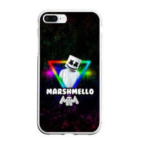 Чехол для iPhone 7Plus/8 Plus матовый с принтом Marshmello в Белгороде, Силикон | Область печати: задняя сторона чехла, без боковых панелей | christopher | comstock | dj | dotcom | friends | marshmallow | marshmello | usa | диджей | друзья | комсток | крис | маршмэллоу | продюсер | сша