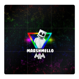 Магнитный плакат 3Х3 с принтом Marshmello в Белгороде, Полимерный материал с магнитным слоем | 9 деталей размером 9*9 см | Тематика изображения на принте: christopher | comstock | dj | dotcom | friends | marshmallow | marshmello | usa | диджей | друзья | комсток | крис | маршмэллоу | продюсер | сша