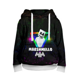 Детская толстовка 3D с принтом Marshmello в Белгороде, 100% полиэстер | двухслойный капюшон со шнурком для регулировки, мягкие манжеты на рукавах и по низу толстовки, спереди карман-кенгуру с мягким внутренним слоем | christopher | comstock | dj | dotcom | friends | marshmallow | marshmello | usa | диджей | друзья | комсток | крис | маршмэллоу | продюсер | сша