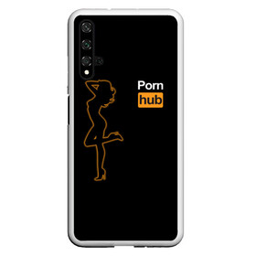 Чехол для Honor 20 с принтом Pornhub (neon girl) в Белгороде, Силикон | Область печати: задняя сторона чехла, без боковых панелей | brazzers | видео | девушка | любовь | неон | свечение | силуэт | фигура | хаб | чувства