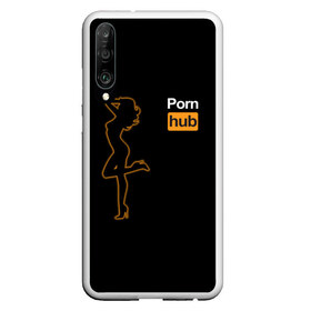 Чехол для Honor P30 с принтом Pornhub (neon girl) в Белгороде, Силикон | Область печати: задняя сторона чехла, без боковых панелей | brazzers | видео | девушка | любовь | неон | свечение | силуэт | фигура | хаб | чувства