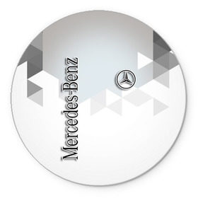 Коврик круглый с принтом Mercedes в Белгороде, резина и полиэстер | круглая форма, изображение наносится на всю лицевую часть | amg | mercedes | авто | автомобиль | иномарка | логотип | машина | мерседес | текстура