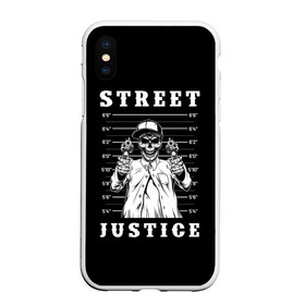 Чехол для iPhone XS Max матовый с принтом Street justice в Белгороде, Силикон | Область печати: задняя сторона чехла, без боковых панелей | justice | s | skeleton | skull | street | банда | бандана | бандит | бейсболка | графика | иллюстрация | картинка | мода | надпись | оружие | пистолеты | платок | револьверы | рисунок | символ | скелет | справедливость