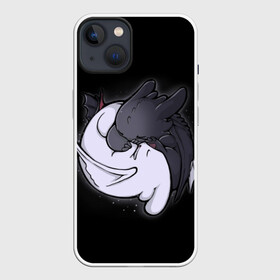 Чехол для iPhone 13 с принтом Night Fury в Белгороде,  |  | how to train your dragon | night fury | беззубик | дракон | инь янь | как приручить дракона | ночная фурия