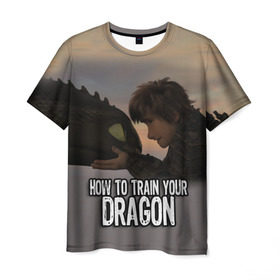 Мужская футболка 3D с принтом Как приручить дракона в Белгороде, 100% полиэфир | прямой крой, круглый вырез горловины, длина до линии бедер | детский мультфильм | детям | для детей | дракон | как приручить дракона | мультик | мультфильм