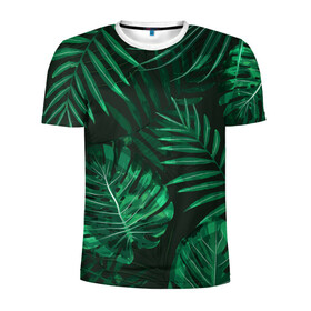 Мужская футболка 3D спортивная с принтом Джунгли в Белгороде, 100% полиэстер с улучшенными характеристиками | приталенный силуэт, круглая горловина, широкие плечи, сужается к линии бедра | 23 | 8 | вип | джунгли | дизайн | зеленый | листья | мода | новинка | новый год | подарок | путешествия | стритвир | топ | тренд | тропики