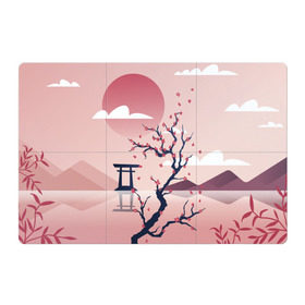 Магнитный плакат 3Х2 с принтом Японский мотив в Белгороде, Полимерный материал с магнитным слоем | 6 деталей размером 9*9 см | 23 | 8 | азия | вип | вишня | горы | дерево | дизайн | мода | небо | новинка | новый год | подарок | сакура | солнце | стритвир | топ | тренд | цветок | япония