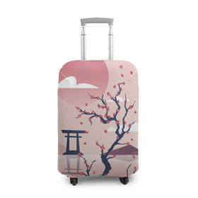 Чехол для чемодана 3D с принтом Японский мотив в Белгороде, 86% полиэфир, 14% спандекс | двустороннее нанесение принта, прорези для ручек и колес | 23 | 8 | азия | вип | вишня | горы | дерево | дизайн | мода | небо | новинка | новый год | подарок | сакура | солнце | стритвир | топ | тренд | цветок | япония