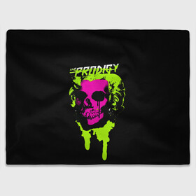 Плед 3D с принтом The Prodigy в Белгороде, 100% полиэстер | закругленные углы, все края обработаны. Ткань не мнется и не растягивается | 90 е | the prodigy | кит флинт | музыка | панк | рок | техно | череп | электро