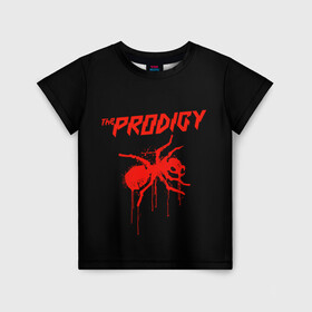 Детская футболка 3D с принтом The Prodigy в Белгороде, 100% гипоаллергенный полиэфир | прямой крой, круглый вырез горловины, длина до линии бедер, чуть спущенное плечо, ткань немного тянется | 90 е | the prodigy | кит флинт | музыка | муравей | панк | рок | техно | электро