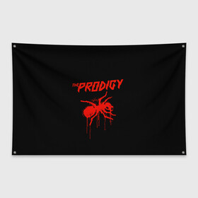Флаг-баннер с принтом The Prodigy в Белгороде, 100% полиэстер | размер 67 х 109 см, плотность ткани — 95 г/м2; по краям флага есть четыре люверса для крепления | 90 е | the prodigy | кит флинт | музыка | муравей | панк | рок | техно | электро