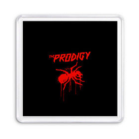 Магнит 55*55 с принтом The Prodigy в Белгороде, Пластик | Размер: 65*65 мм; Размер печати: 55*55 мм | 90 е | the prodigy | кит флинт | музыка | муравей | панк | рок | техно | электро