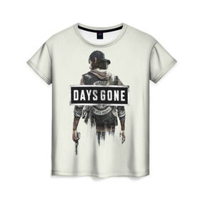 Женская футболка 3D с принтом Days Gone Poster в Белгороде, 100% полиэфир ( синтетическое хлопкоподобное полотно) | прямой крой, круглый вырез горловины, длина до линии бедер | 2019 | days gone | game | poster | ps4 | zombie | жизнь после | зомби | игра