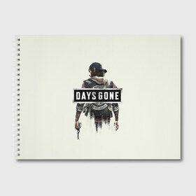 Альбом для рисования с принтом Days Gone Poster в Белгороде, 100% бумага
 | матовая бумага, плотность 200 мг. | 2019 | days gone | game | poster | ps4 | zombie | жизнь после | зомби | игра