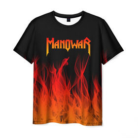 Мужская футболка 3D с принтом MANOWAR в Белгороде, 100% полиэфир | прямой крой, круглый вырез горловины, длина до линии бедер | manowar | manowar 2019 | manowar warriors | manowar world | группа manowar | концерт manowar. | мановар