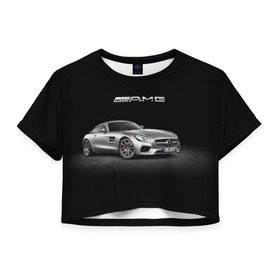 Женская футболка 3D укороченная с принтом Mercedes V8 Biturbo AMG в Белгороде, 100% полиэстер | круглая горловина, длина футболки до линии талии, рукава с отворотами | Тематика изображения на принте: amg | cool | design | mercedes | mercedes benz | motorsport | power | prestige | race | silver | sport car | status | автоспорт | гонка | дизайн | круто | мерседес | мощь | престиж | серебряный | спорткар | статус