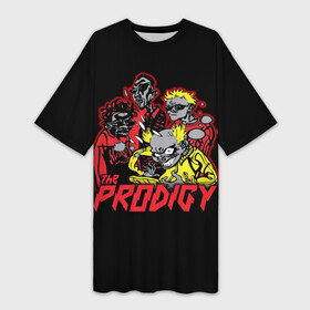 Платье-футболка 3D с принтом The Prodigy в Белгороде,  |  | prodigy | the | бигбит | брейкбит | дарование | кит флинт | максим реалити | продиджи | синтипанк | техно | чудо