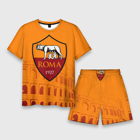 Мужской костюм с шортами 3D с принтом Рома в Белгороде,  |  | as roma | giallorossi | lupi | roma | romanista | волки | жёлто красные | италия | рома | серия а | форма | футбол | футболист | футбольная | футбольный клуб