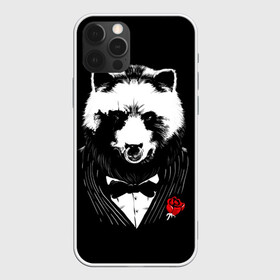 Чехол для iPhone 12 Pro с принтом Медведь авторитет в Белгороде, силикон | область печати: задняя сторона чехла, без боковых панелей | authority | bear | go | авторитет | аль капоне | бабочка | в носу | взгляд | галстук | графика | дикий | животное | иллюстрация | картинка | кольцо | костюм | красная | крестный | мафия | медведь | мода | отец