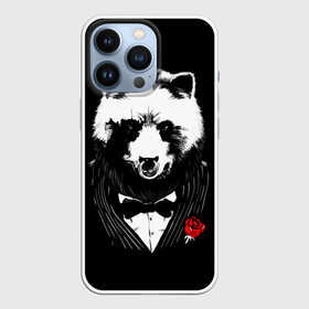 Чехол для iPhone 13 Pro с принтом Медведь авторитет в Белгороде,  |  | Тематика изображения на принте: authority | bear | go | авторитет | аль капоне | бабочка | в носу | взгляд | галстук | графика | дикий | животное | иллюстрация | картинка | кольцо | костюм | красная | крестный | мафия | медведь | мода | отец