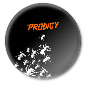 Значок с принтом The Prodigy в Белгороде,  металл | круглая форма, металлическая застежка в виде булавки | Тематика изображения на принте: flint | keith | kit | prodigy | кит | продиджи | продижи | протиджи | флинт