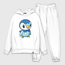 Мужской костюм хлопок OVERSIZE с принтом Piplup в Белгороде,  |  | piplup | пингвин | пингвиненок | пиплуп | покемон | покемоны | синий