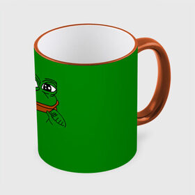 Кружка с принтом Pepe в Белгороде, керамика | ёмкость 330 мл | bad | dab | frog | good | kek | make pepe great again | pepe | sad | sad frog | vote for pepe | кек | лягушка | мем | мемы | пепе | со смыслом | фрог