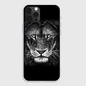 Чехол для iPhone 12 Pro с принтом Lion Art в Белгороде, силикон | область печати: задняя сторона чехла, без боковых панелей | акварель | арт | белый | взгляд | грива | дикий | живопись | зверь | искусство | король | кот | лев | львица | мазки | мощь | прайд | саванна | сила | царь | черный | шрам