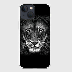 Чехол для iPhone 13 mini с принтом Lion Art в Белгороде,  |  | акварель | арт | белый | взгляд | грива | дикий | живопись | зверь | искусство | король | кот | лев | львица | мазки | мощь | прайд | саванна | сила | царь | черный | шрам