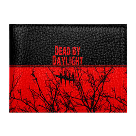 Обложка для студенческого билета с принтом Dead by Daylight в Белгороде, натуральная кожа | Размер: 11*8 см; Печать на всей внешней стороне | dead by daylight | деад бай деад лайт | жуть | игра | компьютерная игра | кровь | ужасы