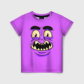 Детская футболка 3D с принтом Монстр в Белгороде, 100% гипоаллергенный полиэфир | прямой крой, круглый вырез горловины, длина до линии бедер, чуть спущенное плечо, ткань немного тянется | halloween | монстр | монстры | ужасы | хеллоуин | хэллоуин