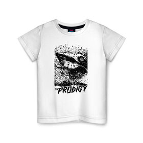 Детская футболка хлопок с принтом Prodigy в Белгороде, 100% хлопок | круглый вырез горловины, полуприлегающий силуэт, длина до линии бедер | 
