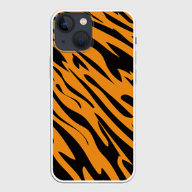 Чехол для iPhone 13 mini с принтом Тигр в Белгороде,  |  | животное | зверь | кардашьян | ким | кот | лев | оранжевый | полосы | рыжий | тигр | черный