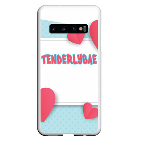 Чехол для Samsung Galaxy S10 с принтом Tenderlybae в Белгороде, Силикон | Область печати: задняя сторона чехла, без боковых панелей | Тематика изображения на принте: tenderlybae | twitch | амина | бэйби | в маске | малышка | мирзоева | мэйби | нежная | стримерша | тендерлибае | тендерлибэй