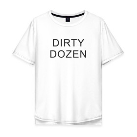 Мужская футболка хлопок Oversize с принтом DIRTY DOZEN (The Prodigy) в Белгороде, 100% хлопок | свободный крой, круглый ворот, “спинка” длиннее передней части | dirty dozen | keith flint | the prodigy | кинт флинт | клубная музыка | продиджи